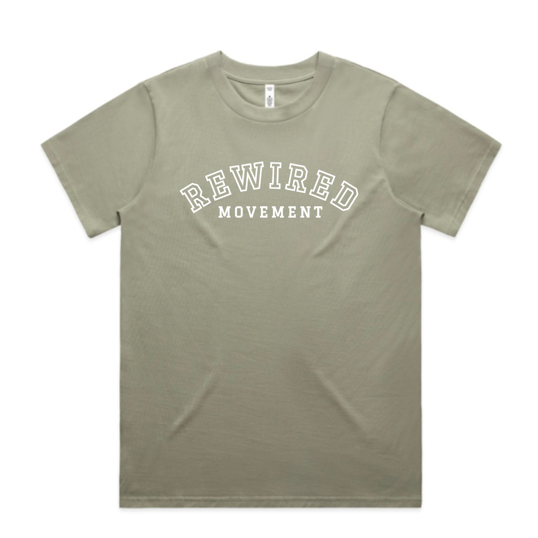 Rewired Varsity Relaxed Fit Tees (Ladies - AS Colour Classic Tee 4026)