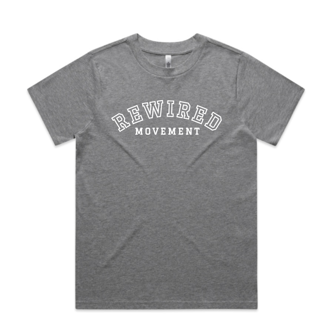 Rewired Varsity Relaxed Fit Tees (Ladies - AS Colour Classic Tee 4026)