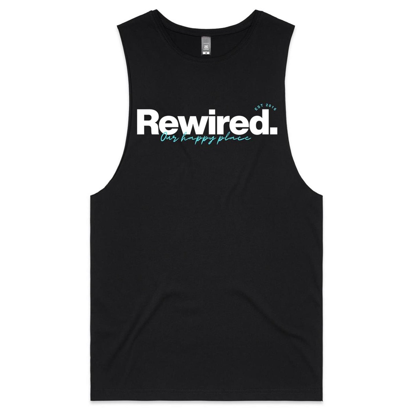Our Happy Place (Blue) AS Colour Barnard - Mens Tank Top Tee