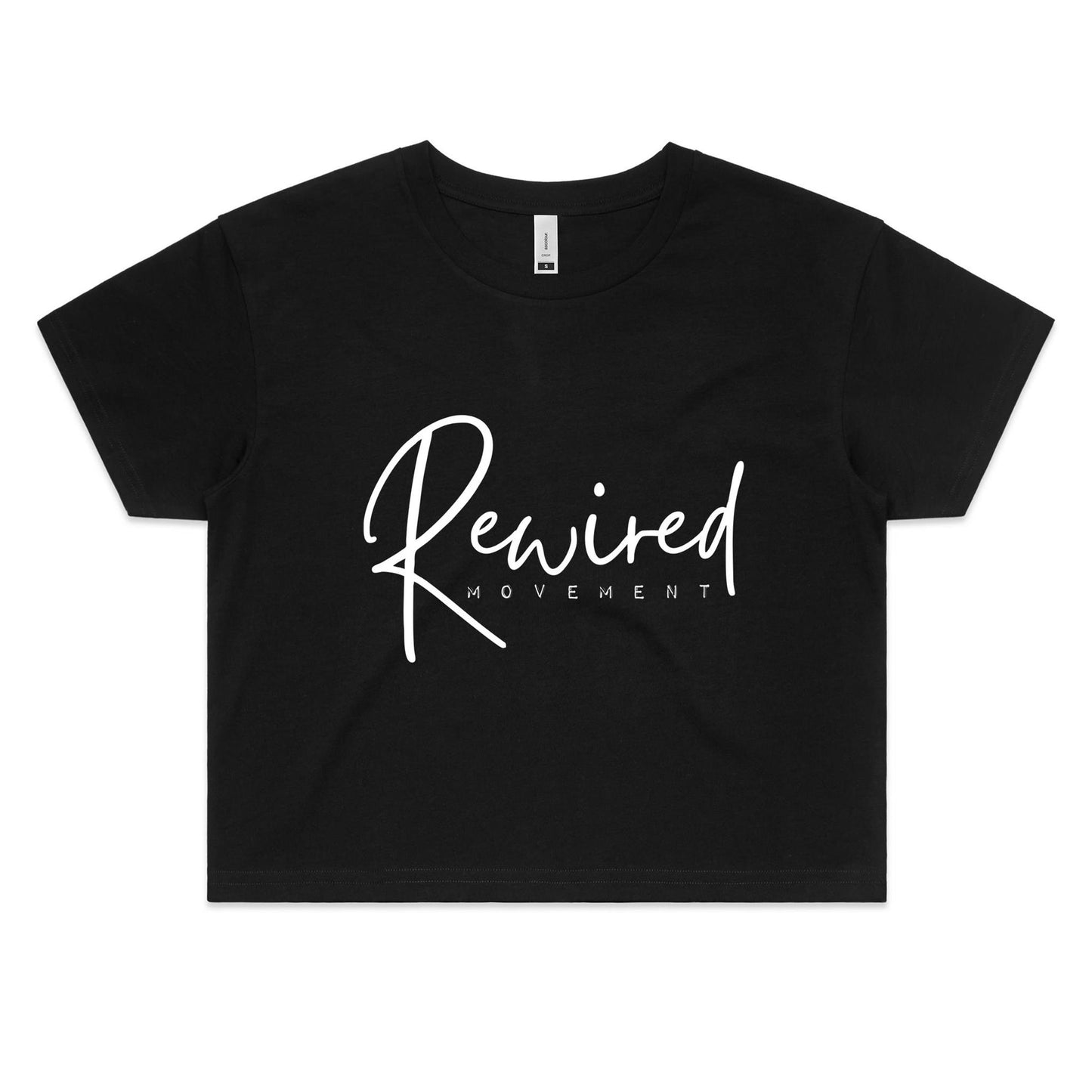 Rewired - Running Writing (AS Colour - Women's Crop Tee)