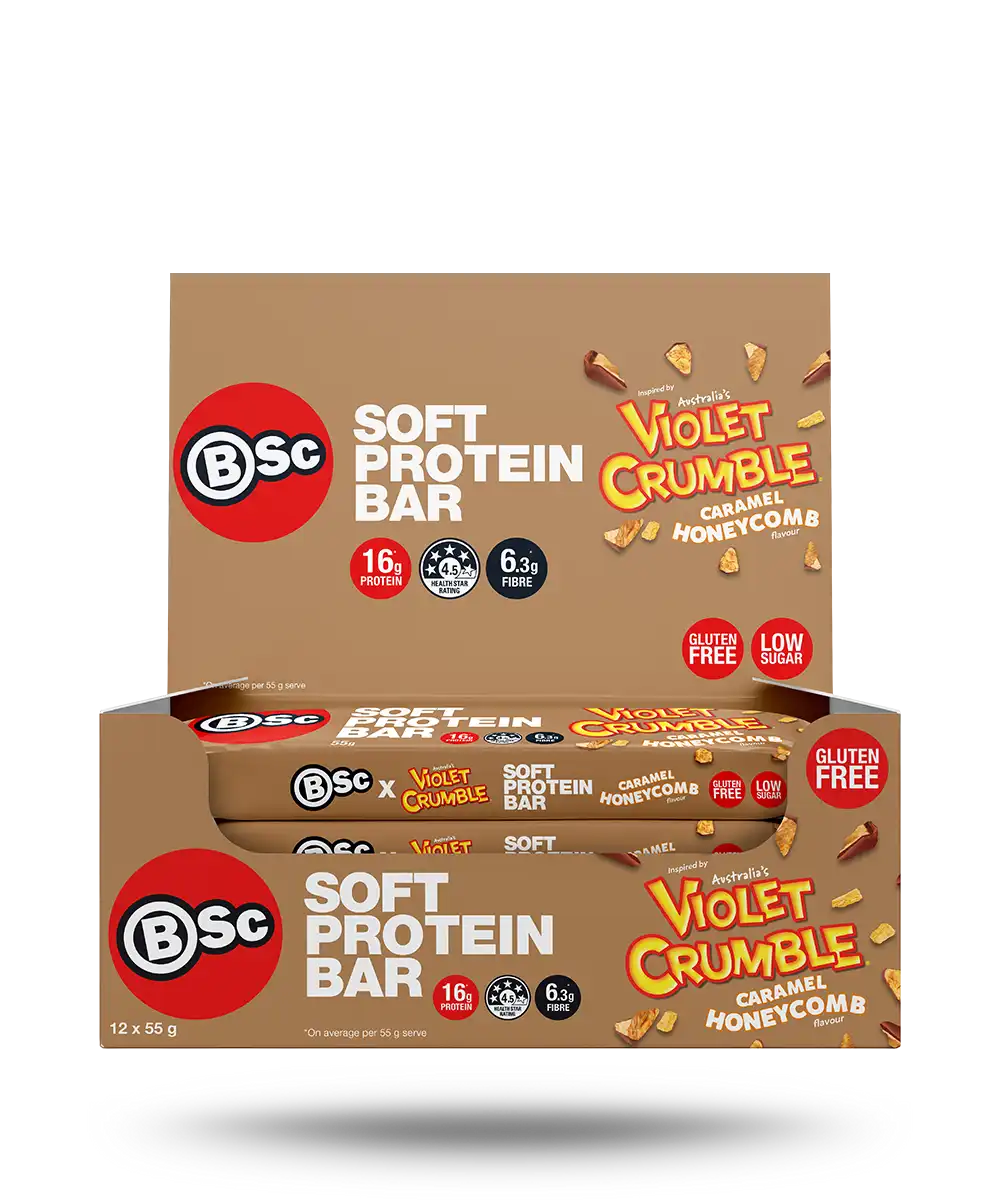 BSc x Violet Crumble Soft Protein Bar