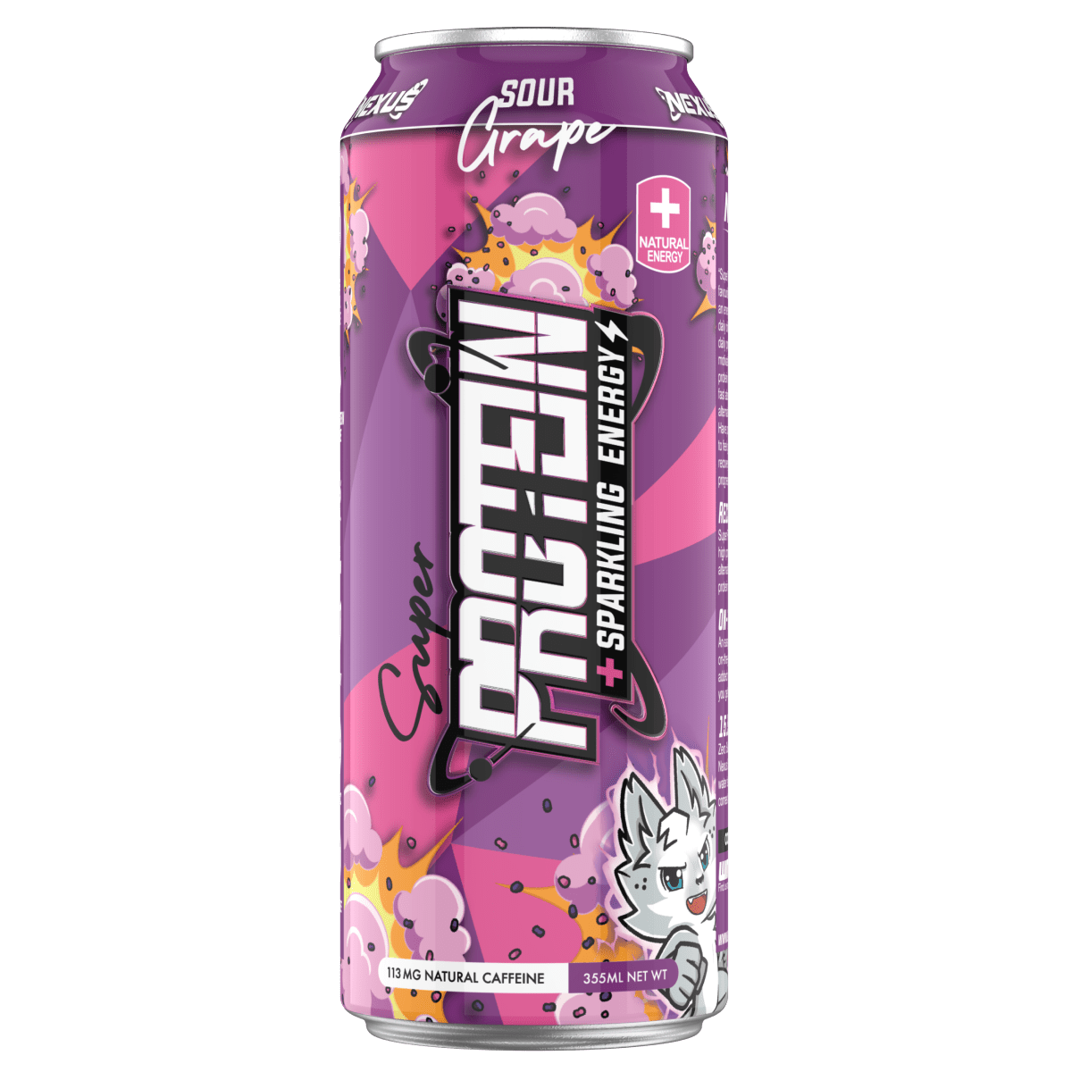 Super Protein Water Energy RTD: Sour Grape (12 Pack)