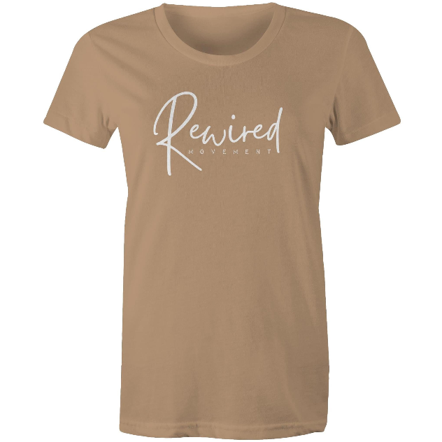 Women's Running Writing Tee - (AS Colour Women's Maple Tee 4001)