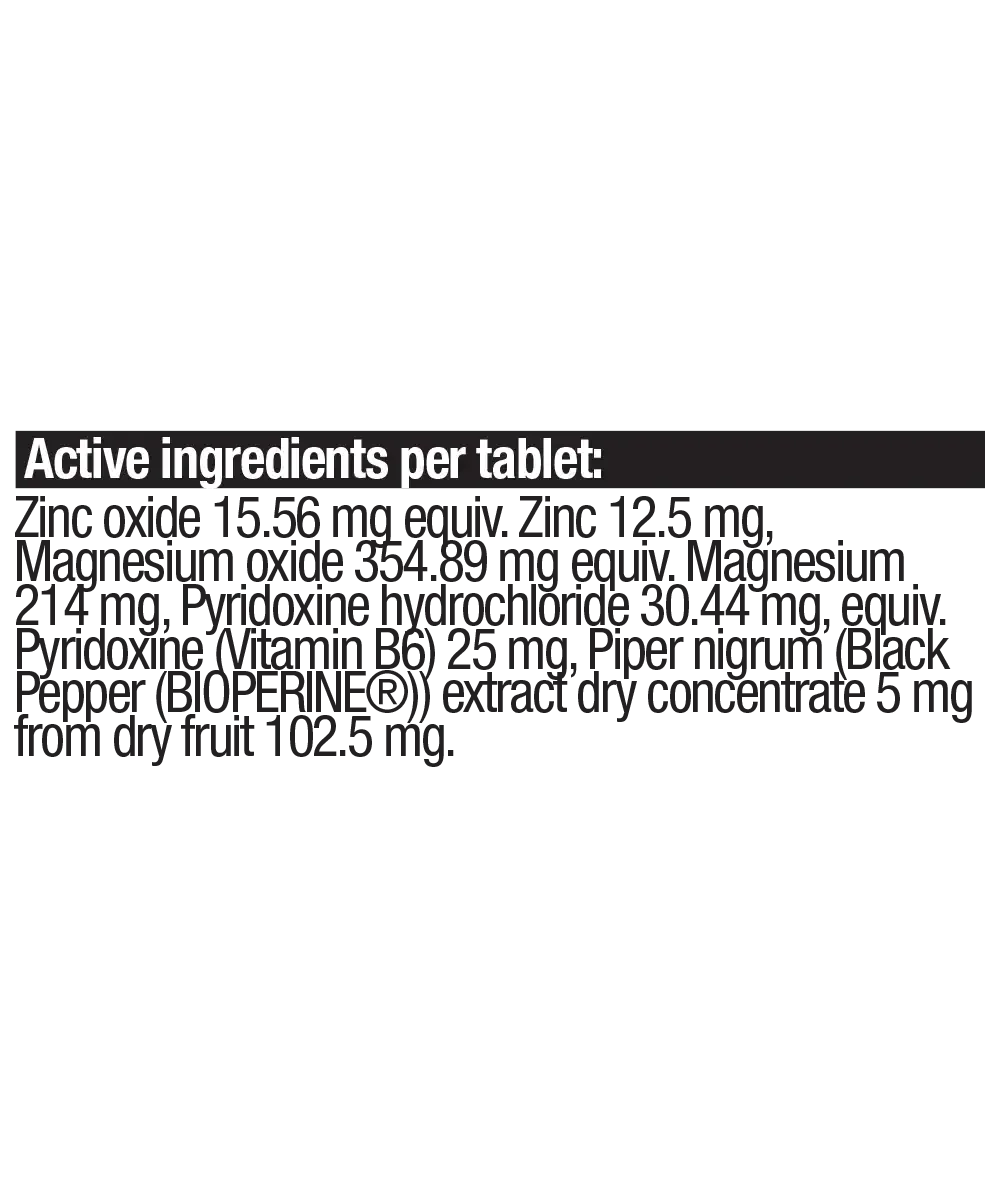Zinc Magnesium Vitamin B6 60 Tablets