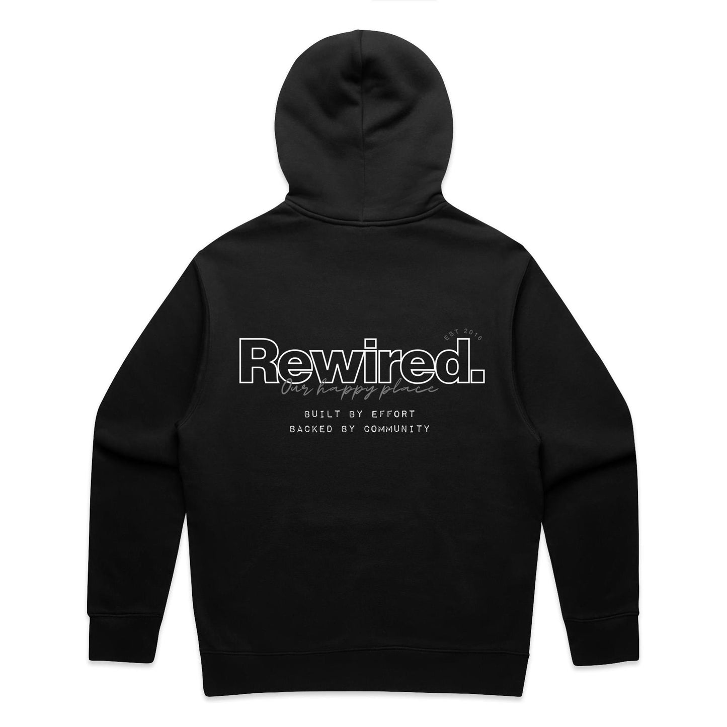 Rewired Our Happy Place Grey (AS Colour Relax Hood - Unisex)