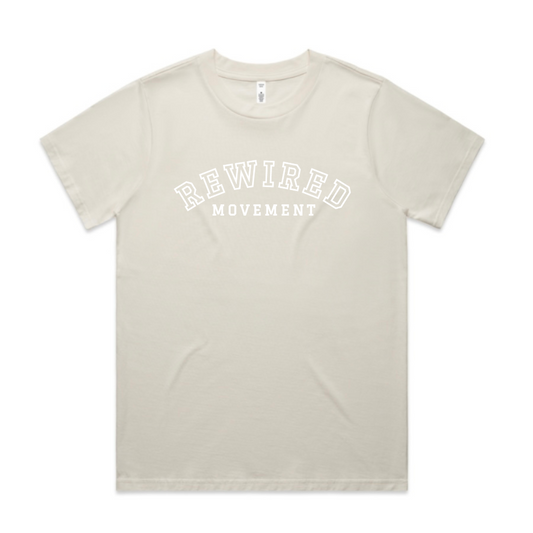 Rewired Varsity Relaxed Fit Tees (Ladies - AS Colour Classic Tee 4026)