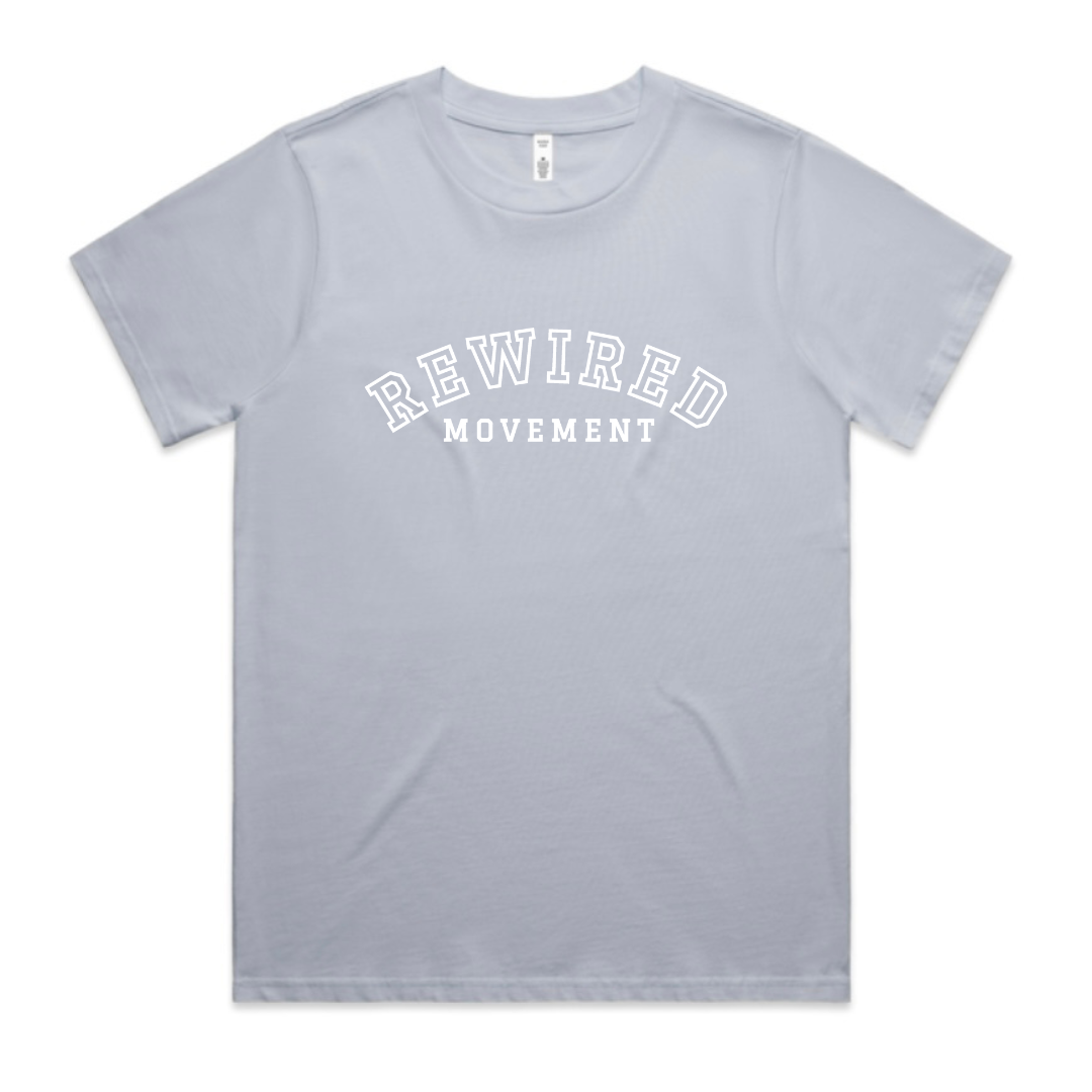 Rewired Varsity Relaxed Fit Tees (Ladies - AS Colour Classic Tee 4026)