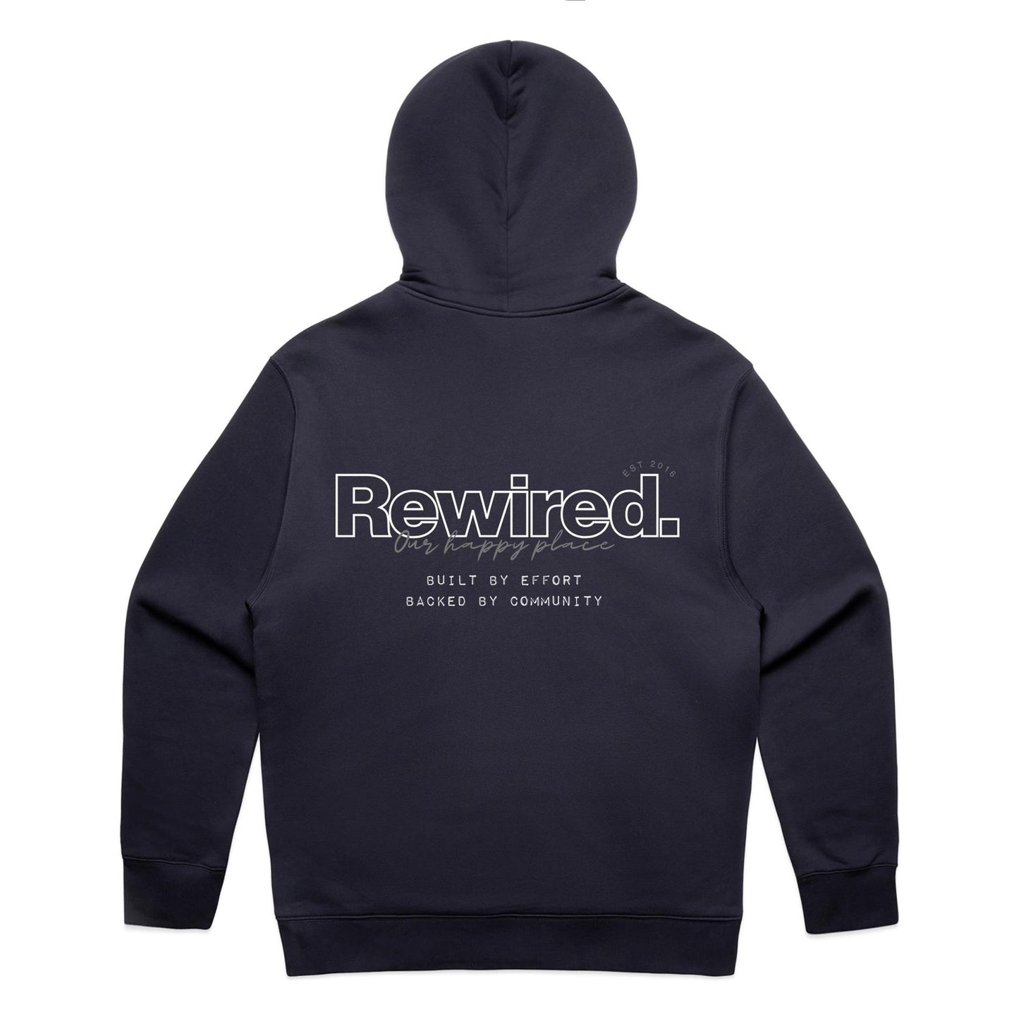 Rewired Our Happy Place Grey (AS Colour Relax Hood - Unisex)