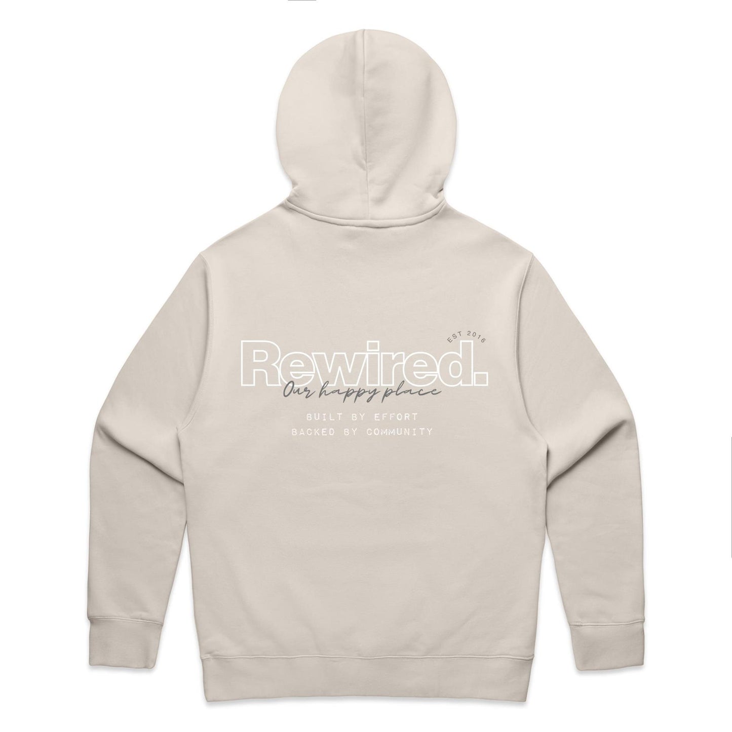 Rewired Our Happy Place Grey (AS Colour Relax Hood - Unisex)