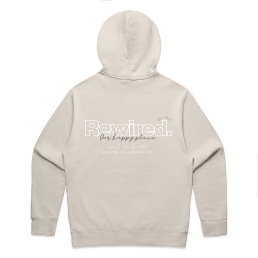 Rewired Our Happy Place Grey (AS Colour Relax Hood - Unisex)