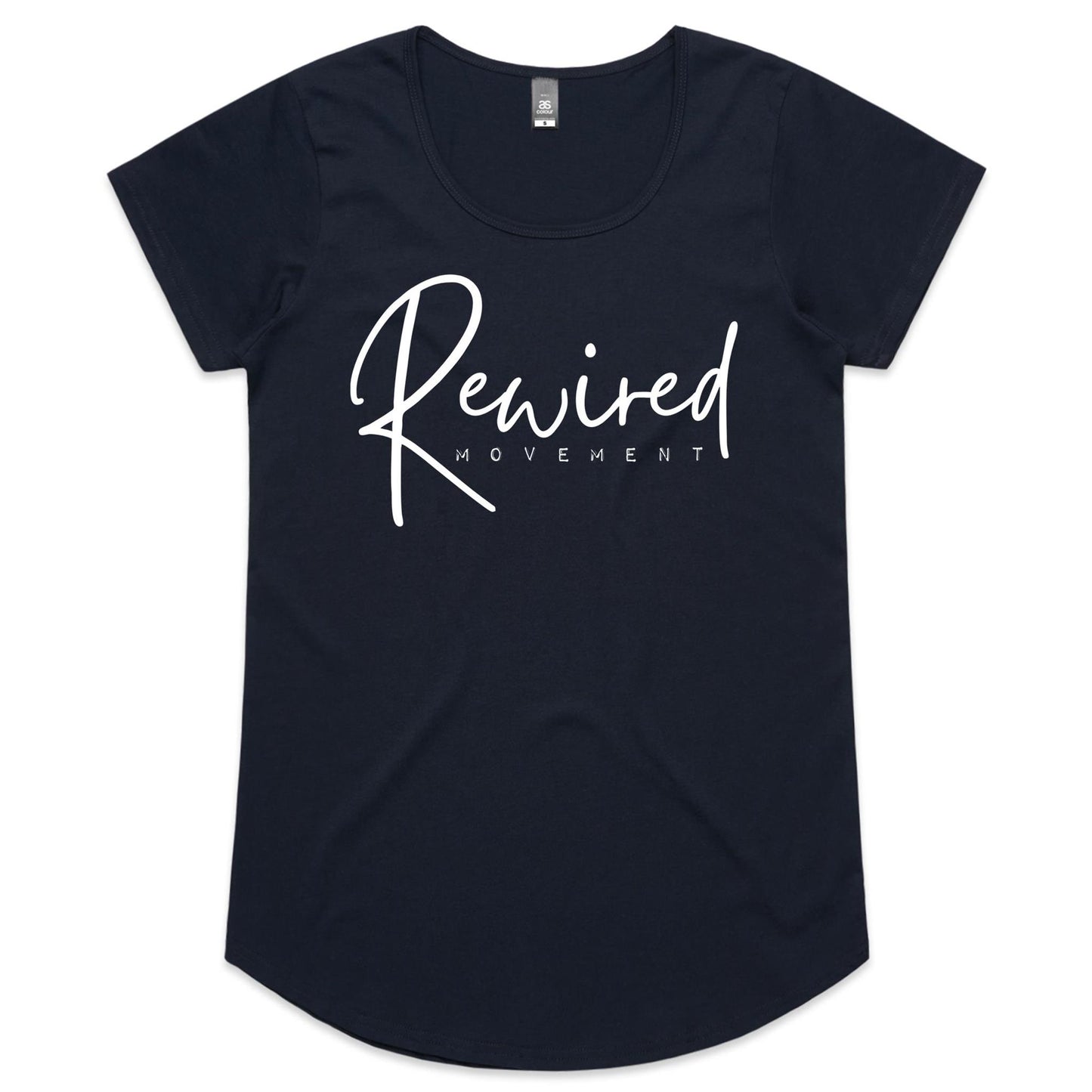 Rewired - Running Writing (AS Colour Mali - Womens Scoop Neck T-Shirt)