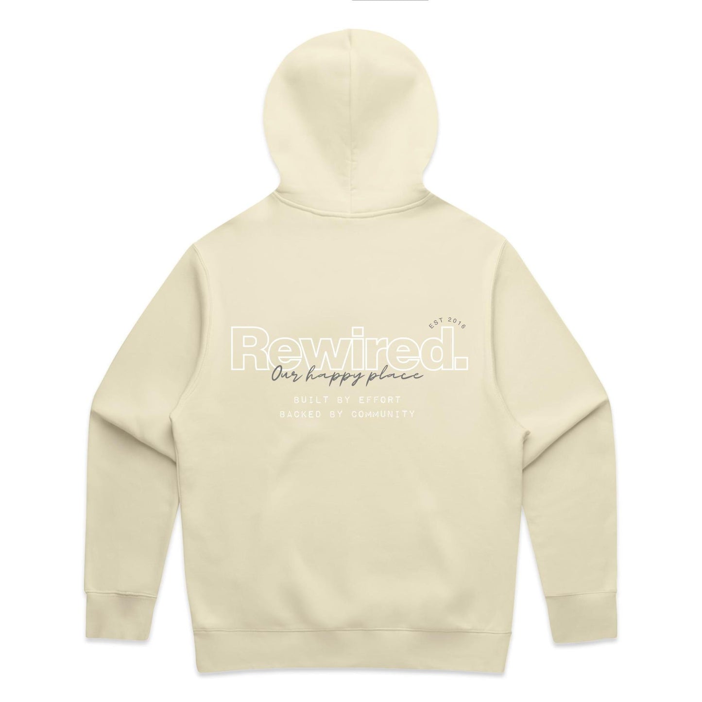 Rewired Our Happy Place Grey (AS Colour Relax Hood - Unisex)