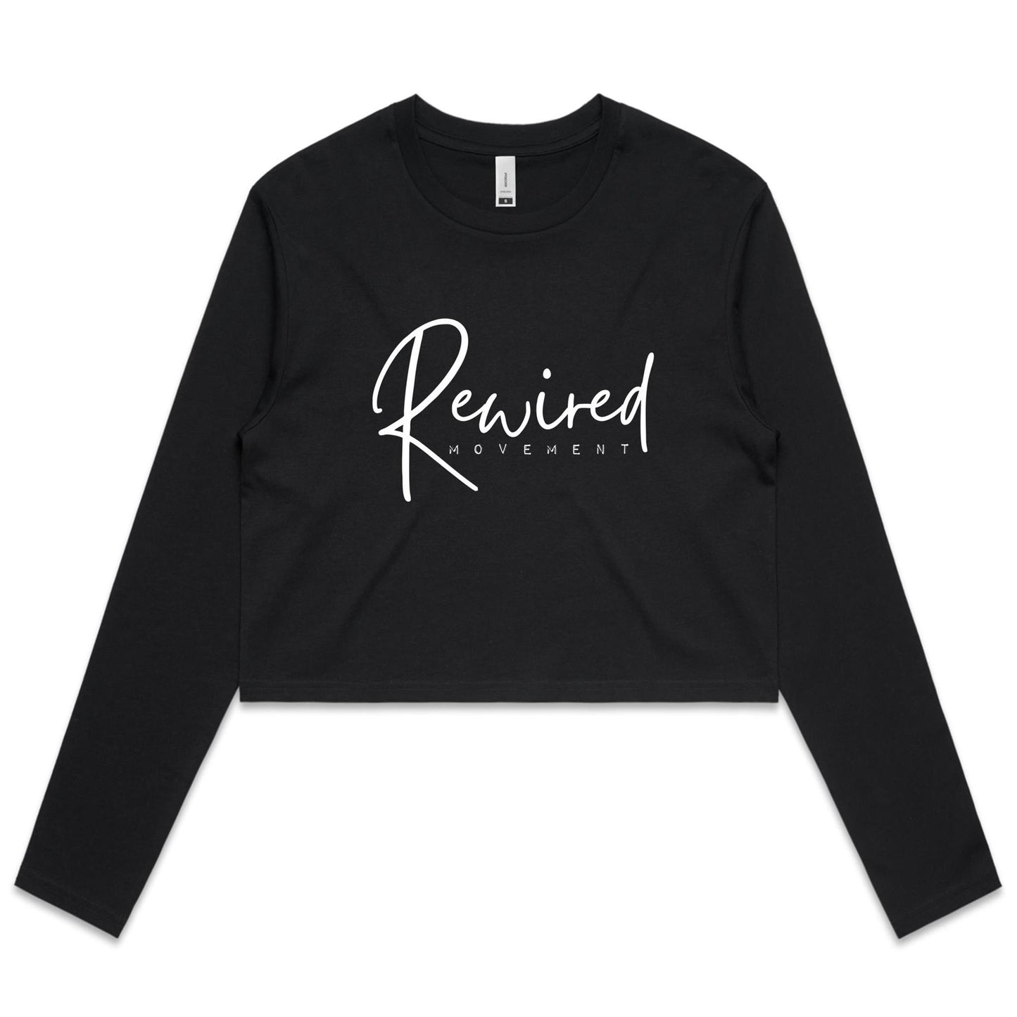 Rewired - Running Writing (AS Colour - Women's Long Sleeve Crop Tee)