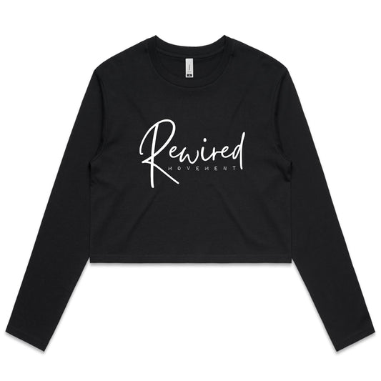 Rewired - Running Writing (AS Colour - Women's Long Sleeve Crop Tee)