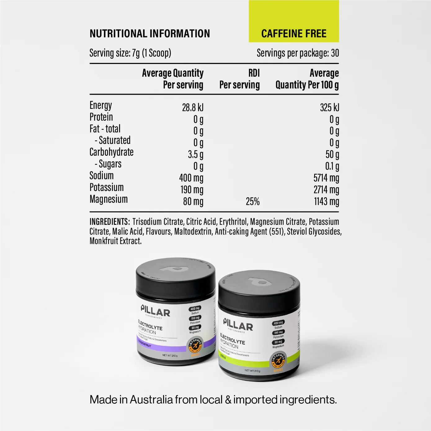 ELECTROLYTE HYDRATION (Jars and Sticks)