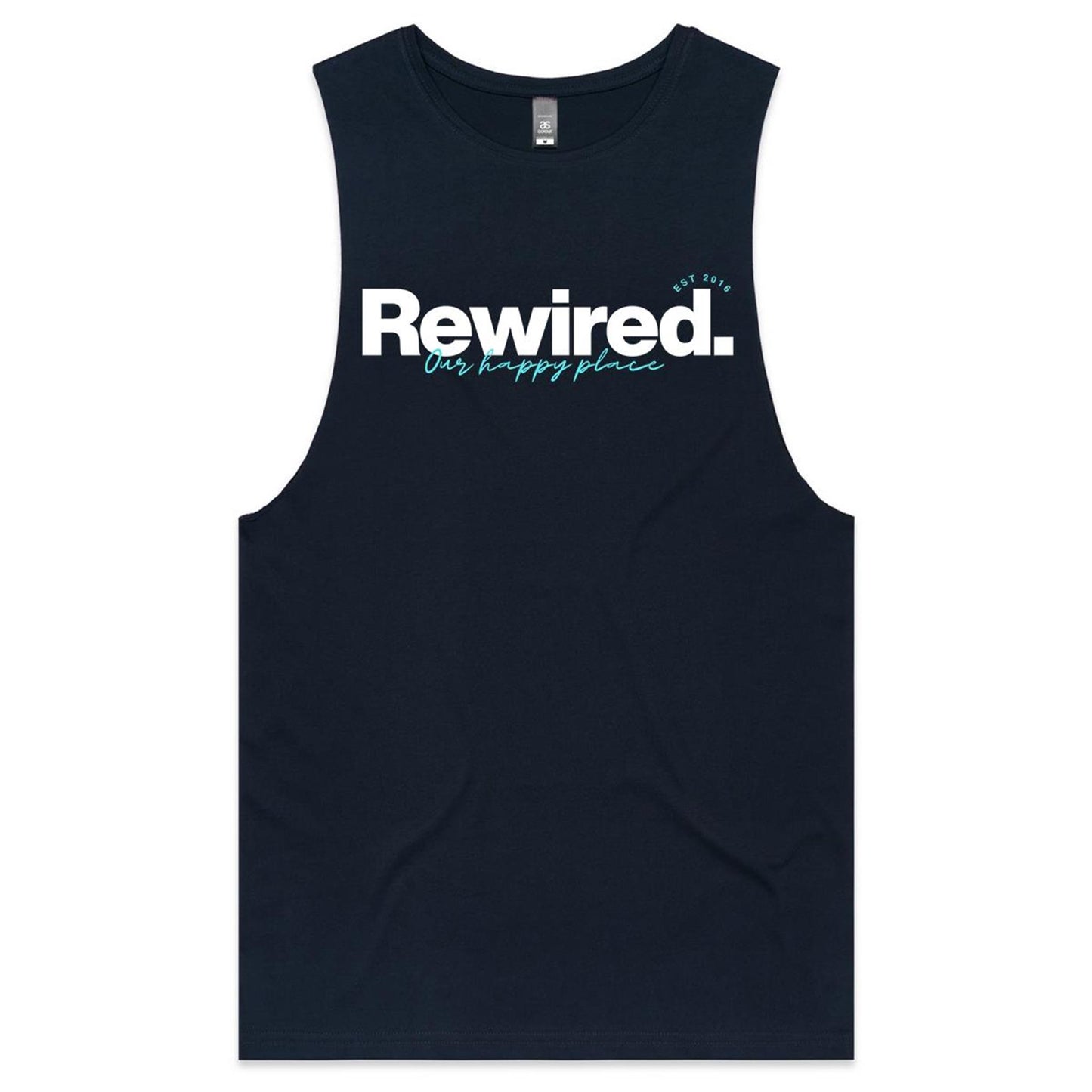 Our Happy Place (Blue) AS Colour Barnard - Mens Tank Top Tee