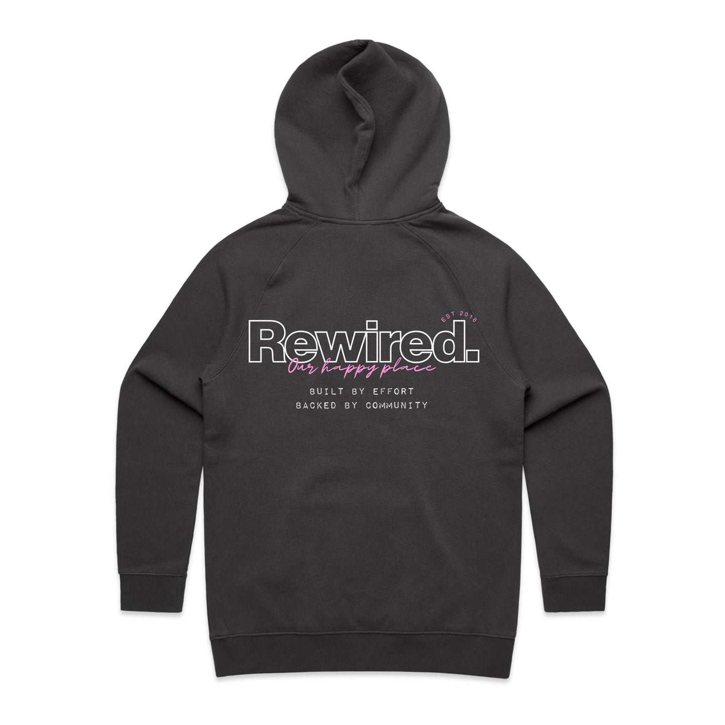 Our Happy Place Pink (front and back design) AS Colour - Women's Supply Hood
