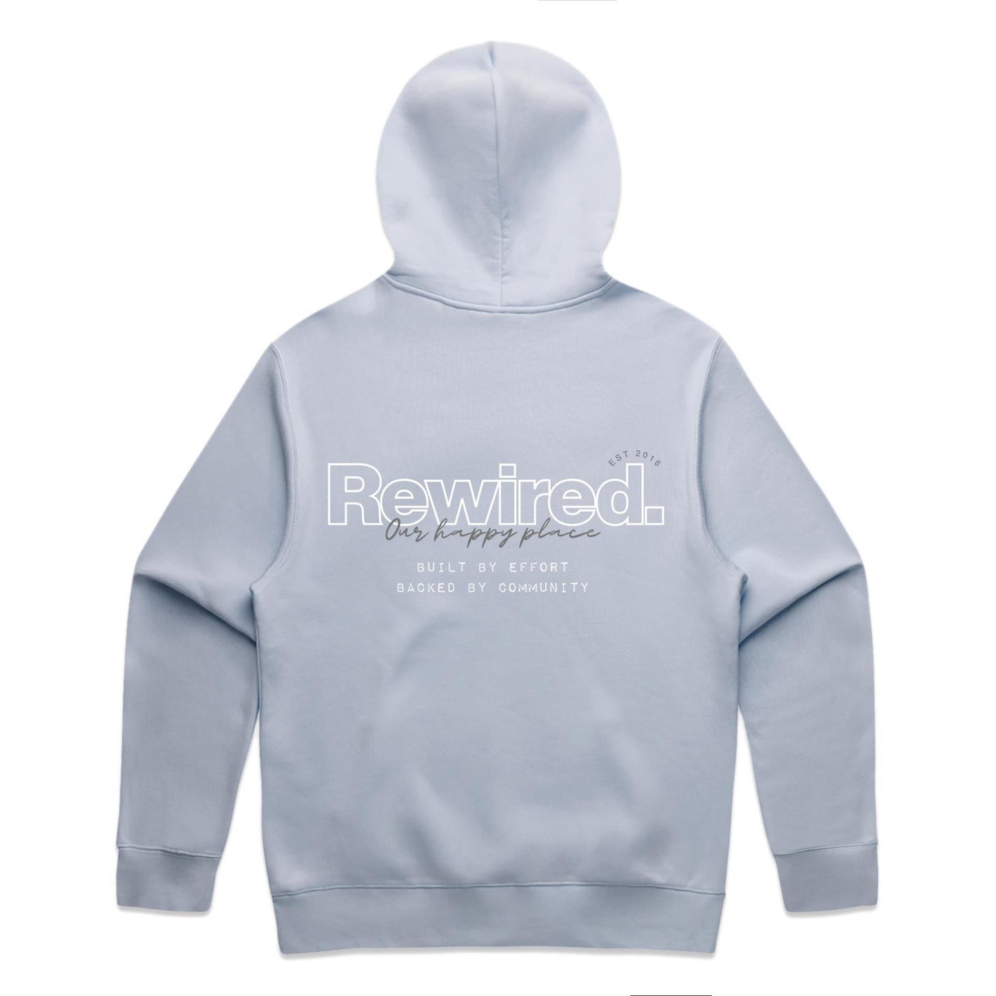 Rewired Our Happy Place Grey (AS Colour Relax Hood - Unisex)