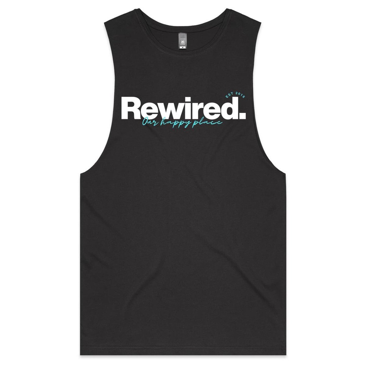 Our Happy Place (Blue) AS Colour Barnard - Mens Tank Top Tee