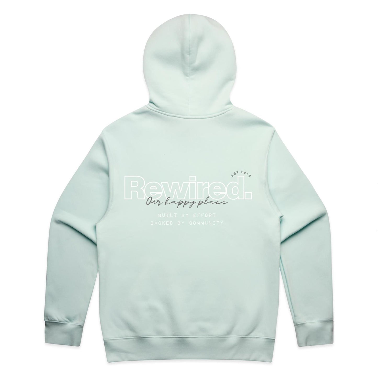Rewired Our Happy Place Grey (AS Colour Relax Hood - Unisex)