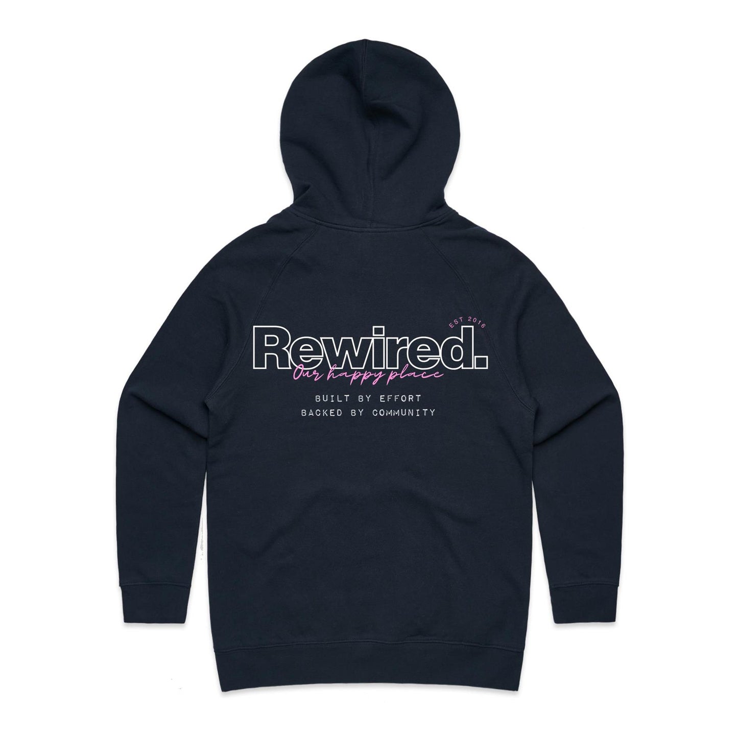 Our Happy Place Pink (front and back design) AS Colour - Women's Supply Hood