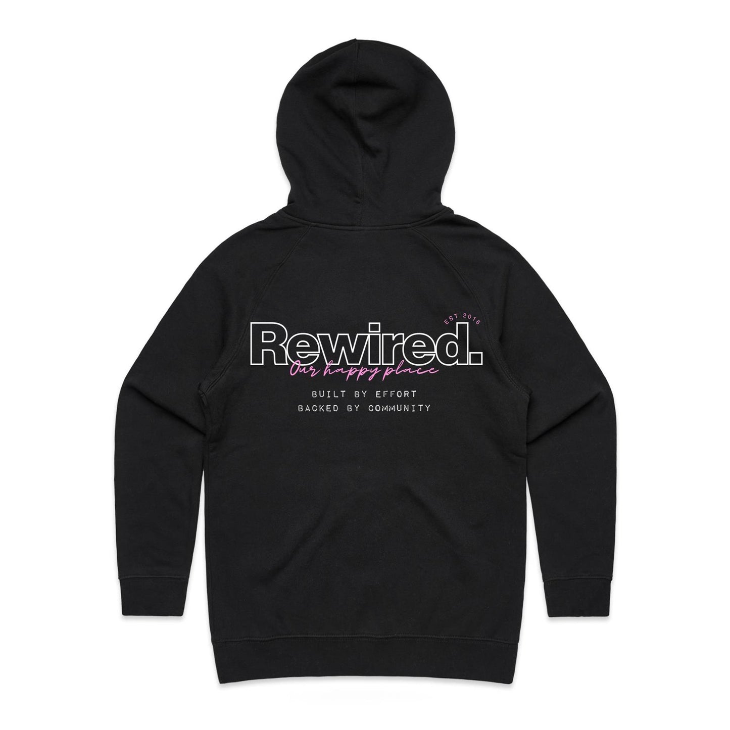 Our Happy Place Pink (front and back design) AS Colour - Women's Supply Hood