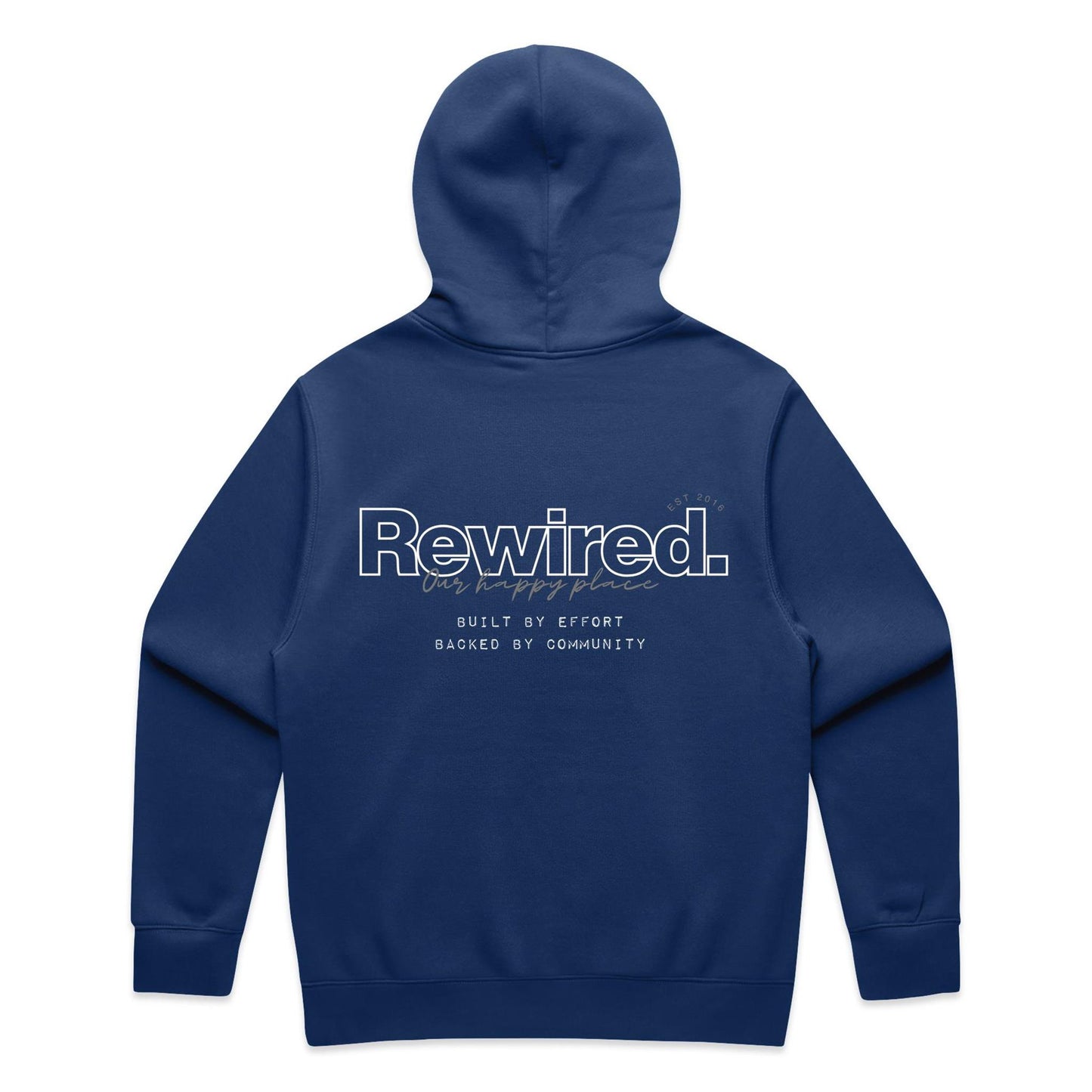 Rewired Our Happy Place Grey (AS Colour Relax Hood - Unisex)